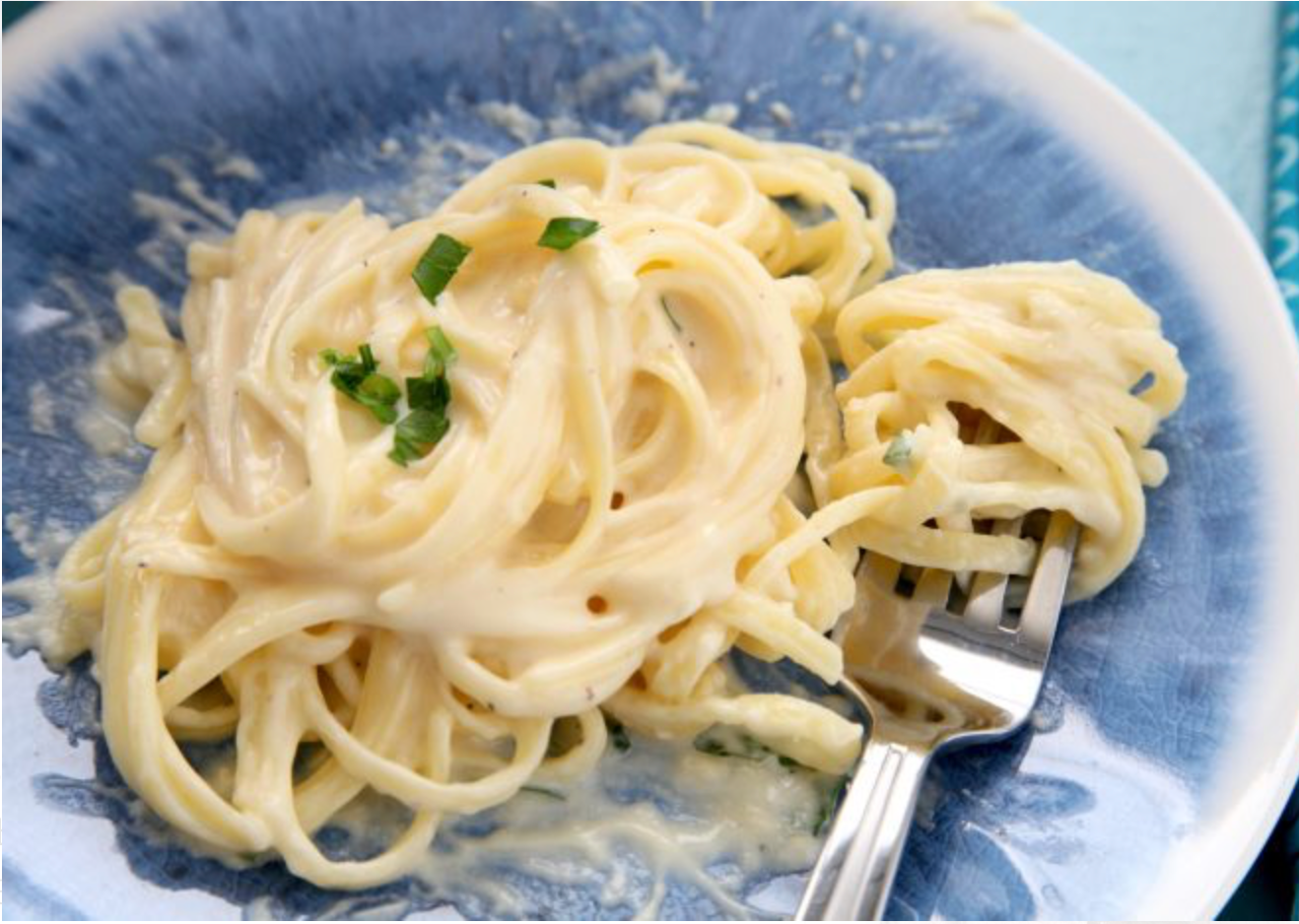 organic fettucine alfredo- O2 Living blog makers of organic cold-pressed fruit and vegetable Living Juice