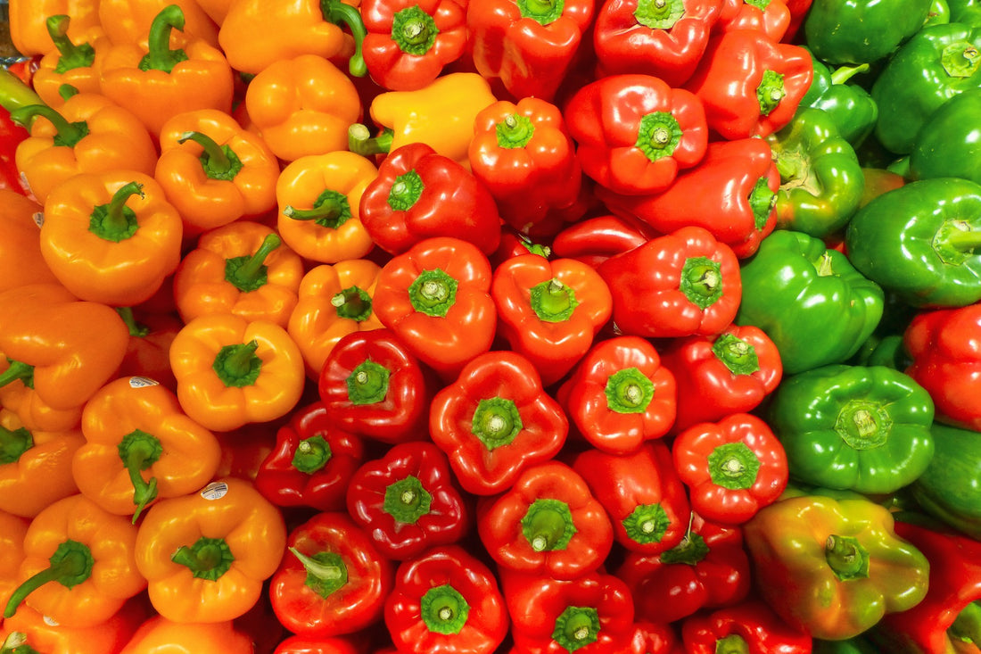 organic bell peppers- O2 Living blog makers of organic cold-pressed fruit and vegetable Living Juice