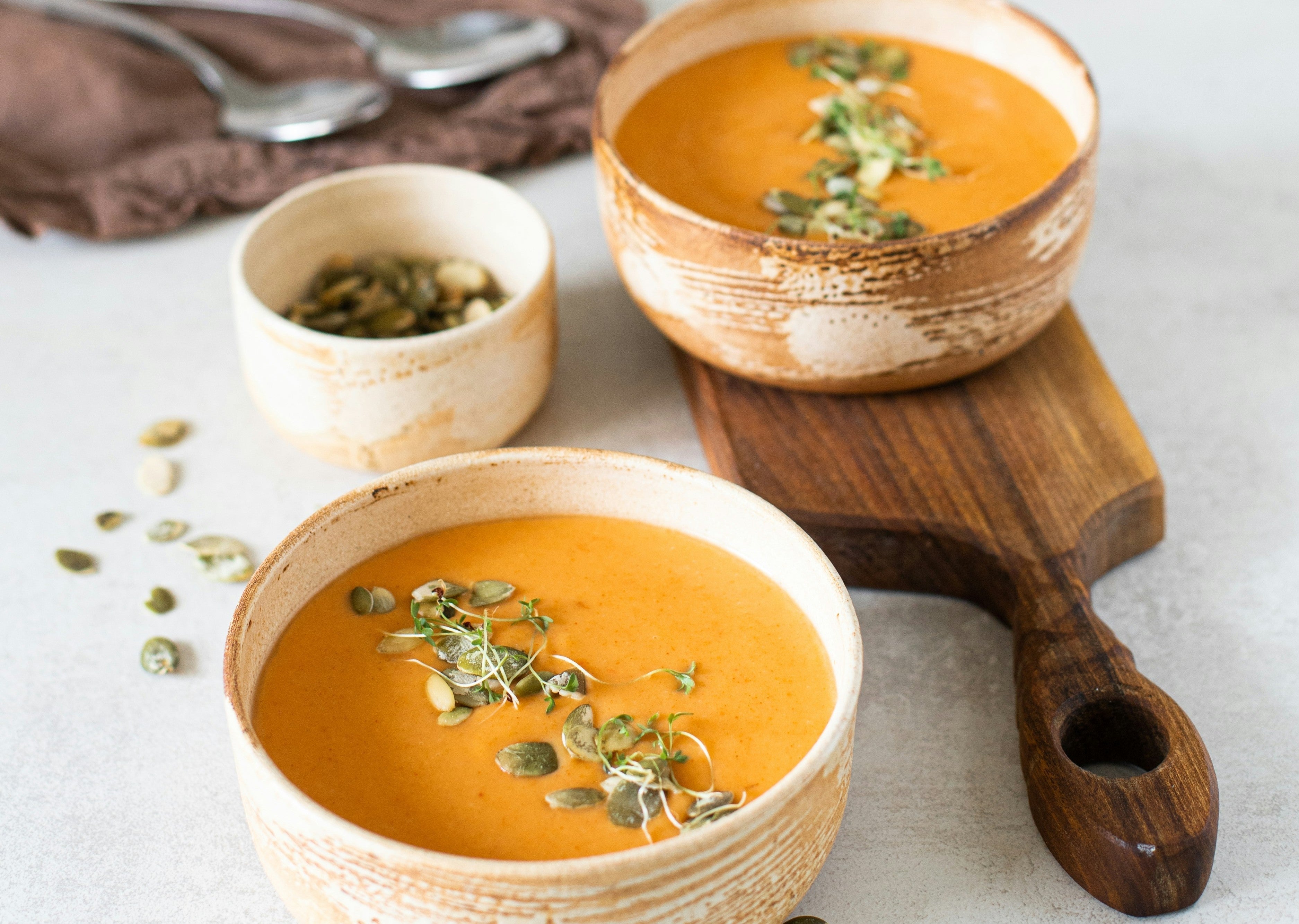 Organic sweet potato soup - blog by makers of organic cold-pressed fruit and vegetable Living Juice