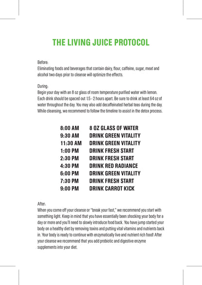 Living Juice Cleanse (8 Juices Per Day)