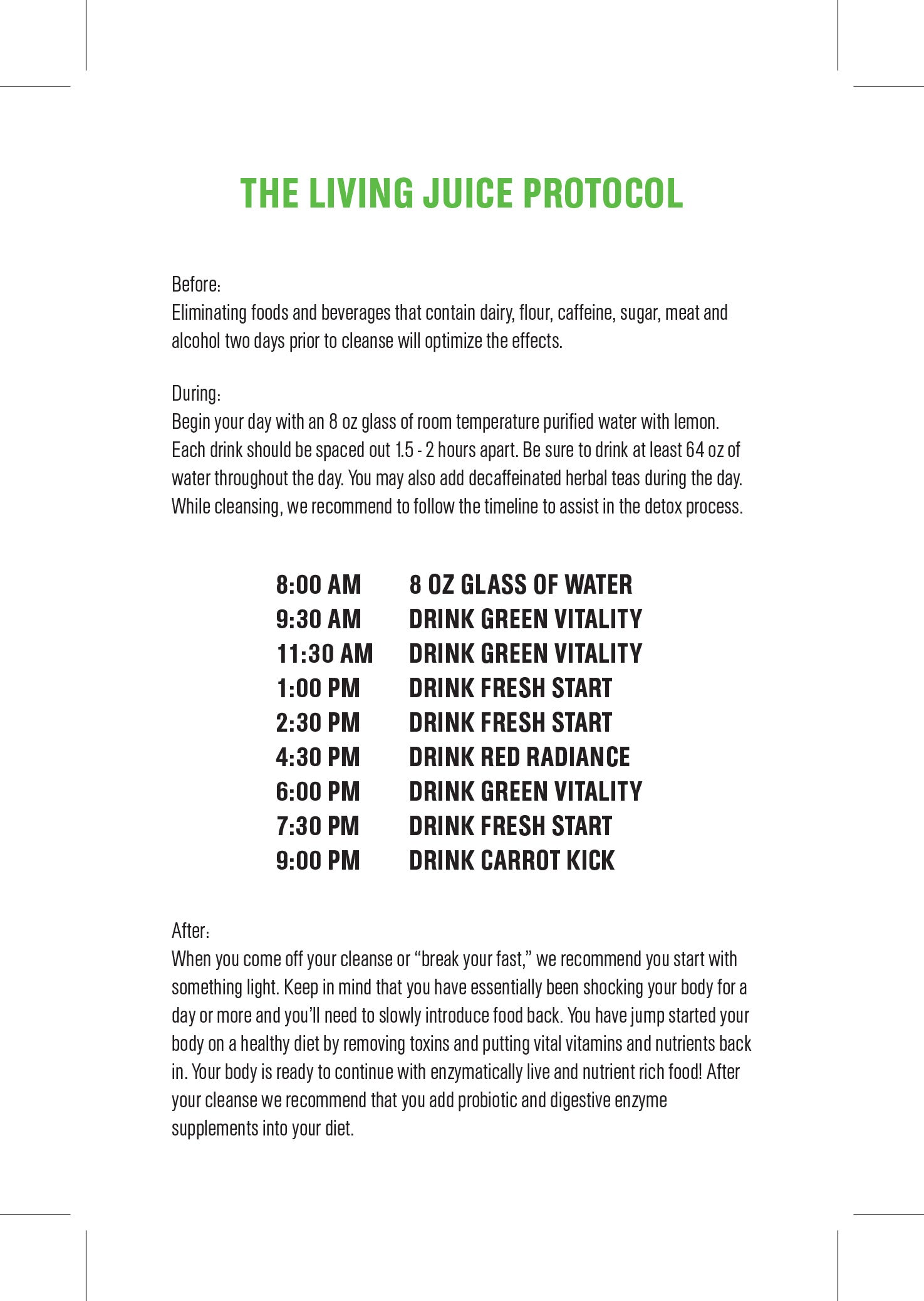 Living Juice Cleanse – 8 Juices Per Day
