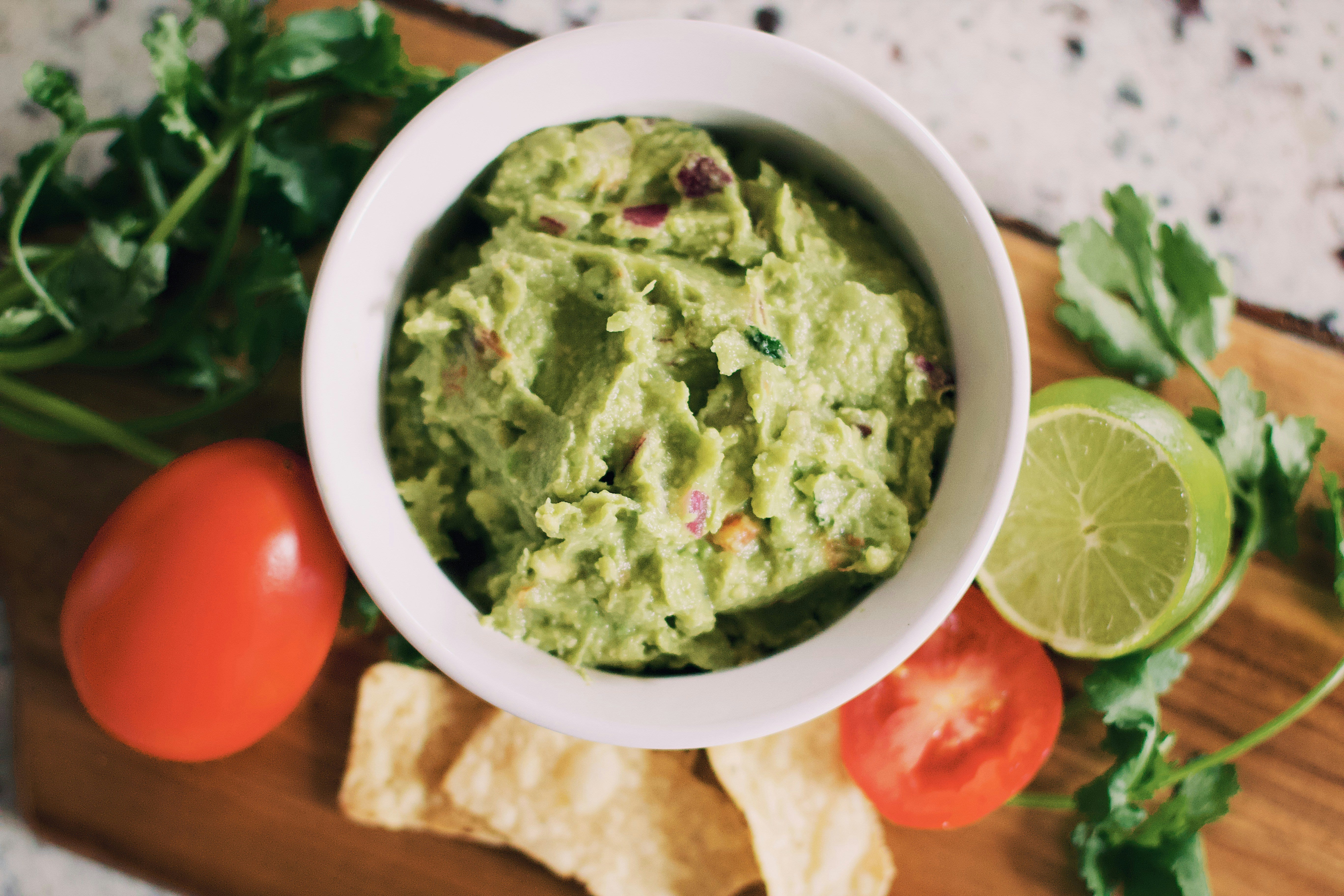 Back-to-school snack - organic guacamole recipe by makers of organic cold-pressed fruit and vegetable Living Juice