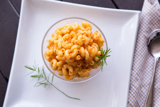 vegan macaroni and cheese- O2 Living blog makers of organic cold-pressed fruit and vegetable Living Juice