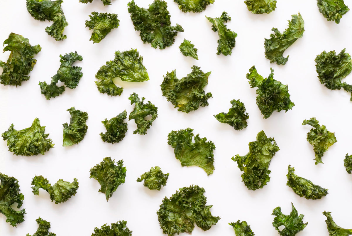 Kale  chips - in blog by makers of organic cold-pressed fruit and vegetable Living Juice